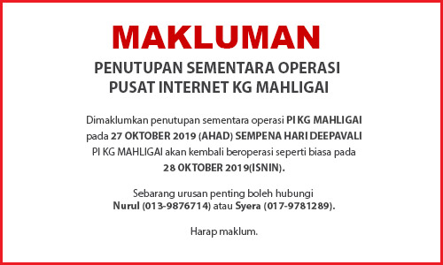 NOTIS PENUTUPAN PI deepavali