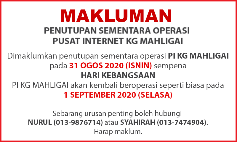 NOTIS PENUTUPAN PI 31 OGOS