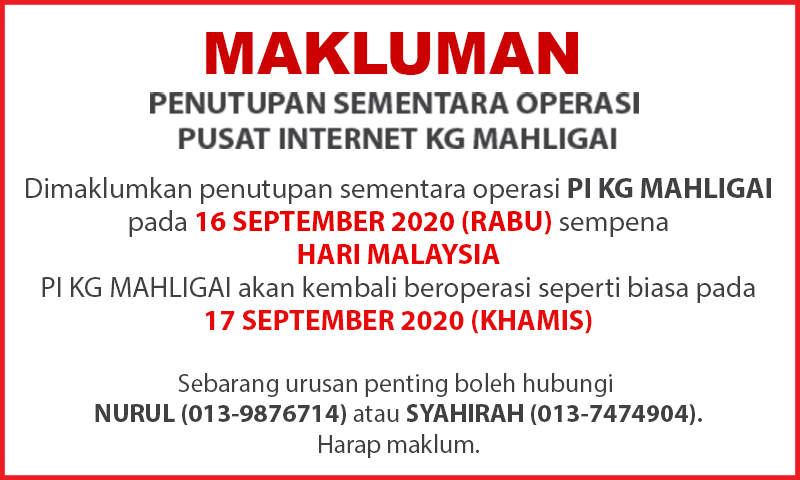NOTIS PENUTUPAN PI 16 SEPT