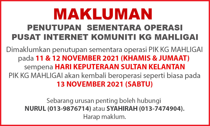 NOTIS PENUTUPAN SULTAN KEL