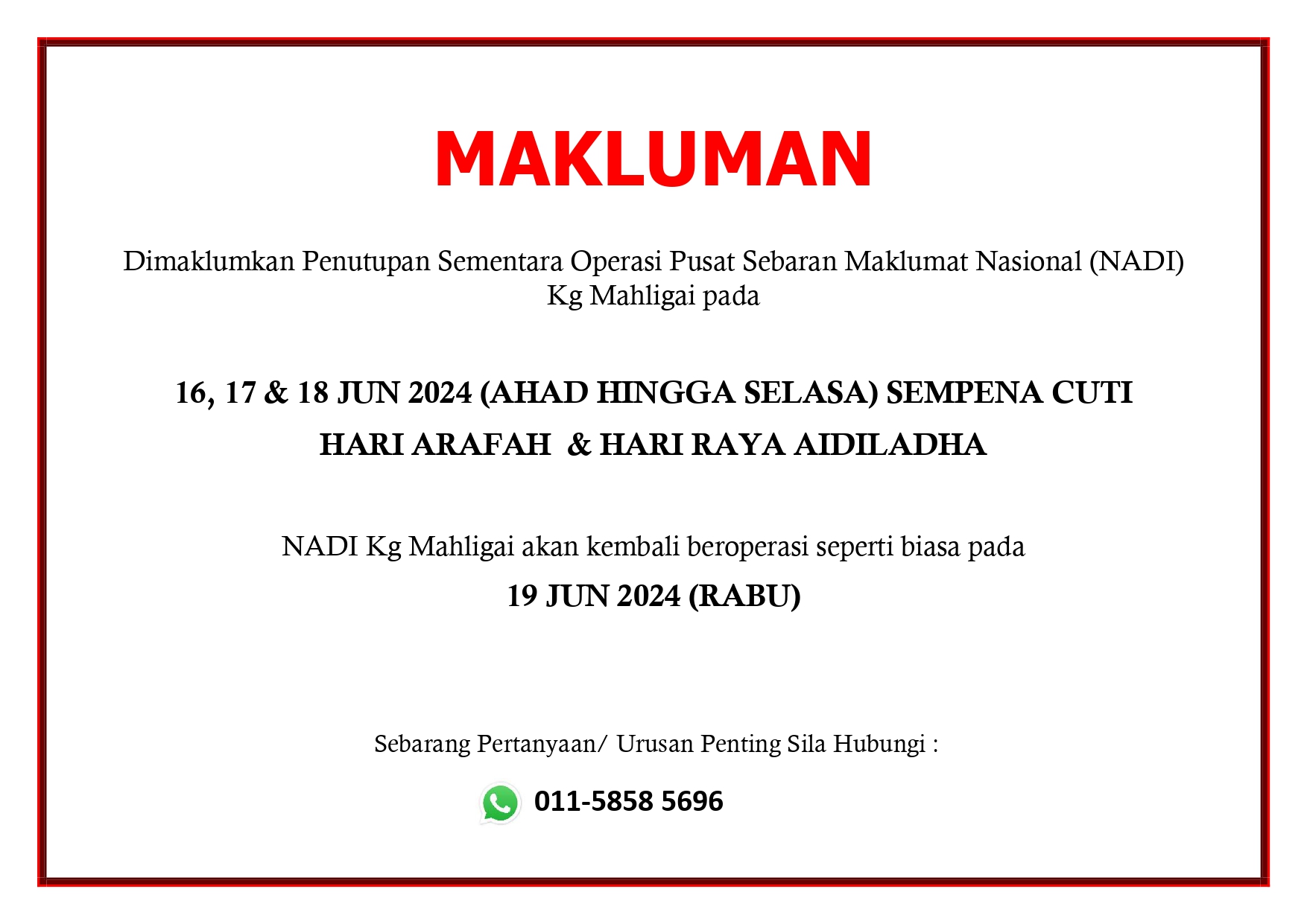 NOTIS PENUTUPAN RAYA HAJI page 0001